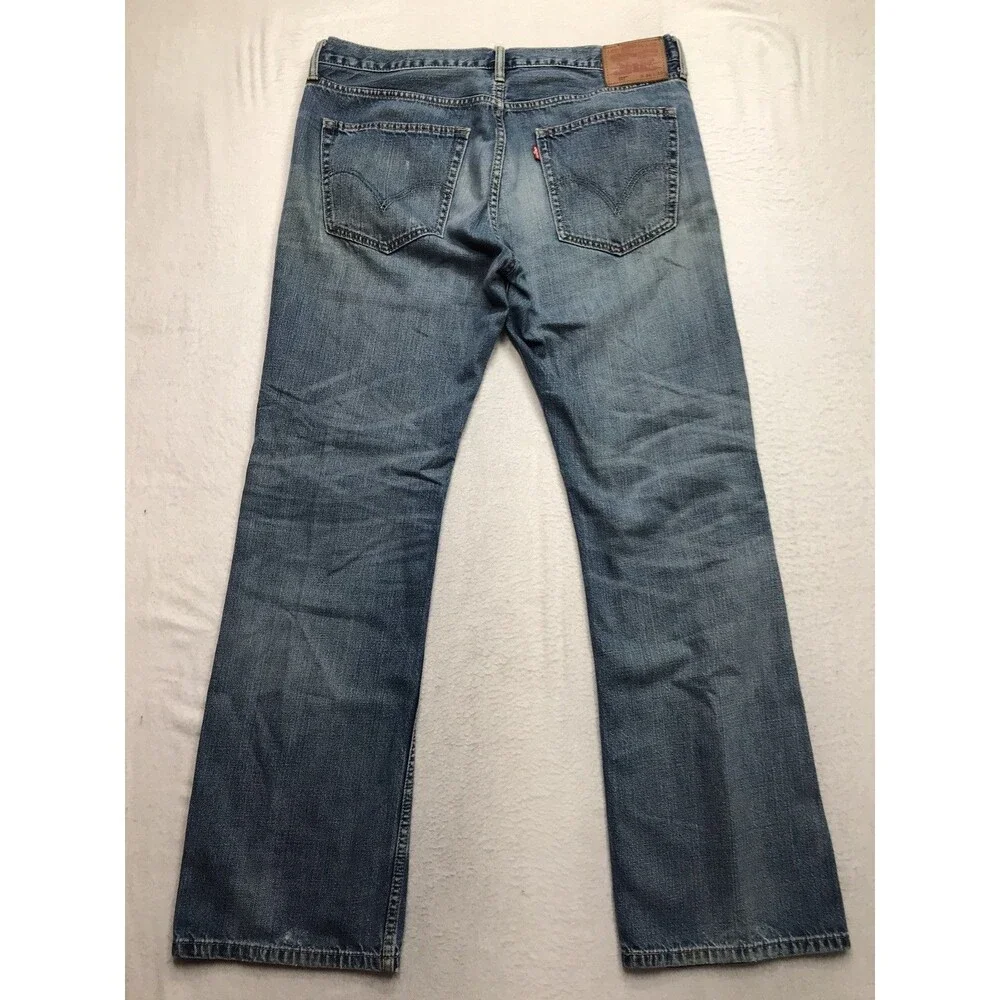 LEVIS 527 Boot Cut Jean Men 36x32 Faded Whisker Wash Skater Cowboy Western